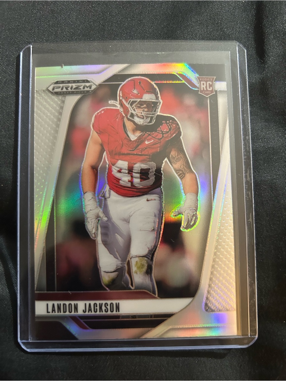 Panini Prizm Landon Jackson Red & White Football Card